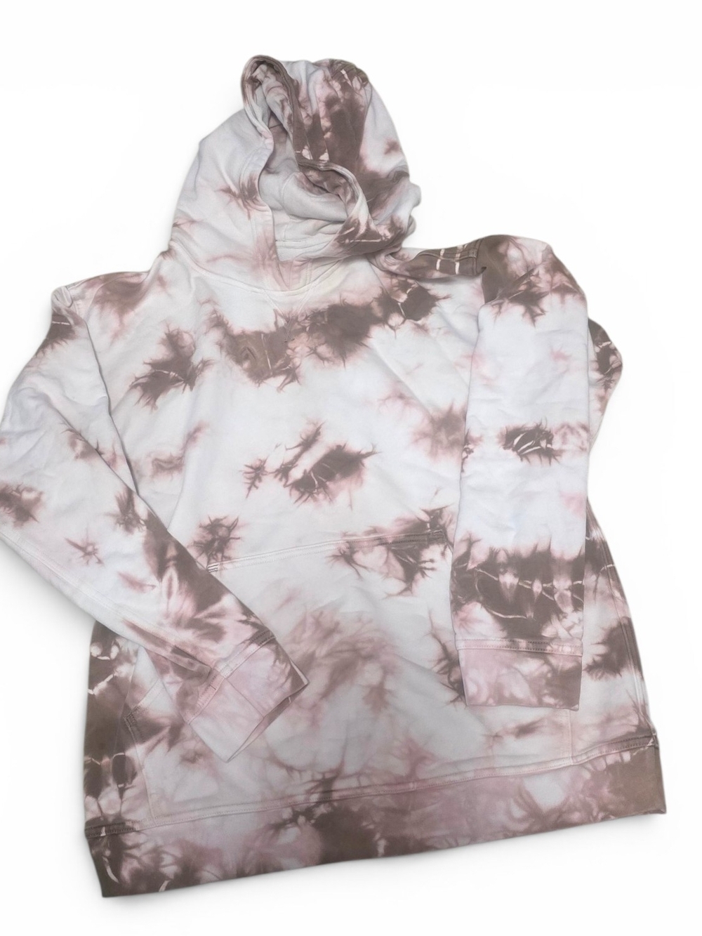 Lululemon-Tie-Dye Pullover Hoodie in Pink and Brown